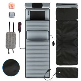 Fresh Fab Finds Full Body Electric Massage Mat with Heat Vibration Massage Pad Cushion Back Massage Mattress Chair Pad with Neck Massager Lumbar Pillo