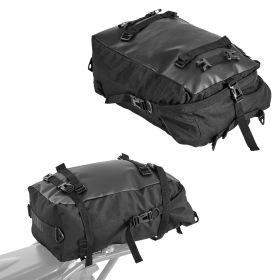 Motorcycle Tail Bag, 30 L Motorcycle Rear Seat Bag with Waterproof Rain Cover