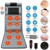 Fresh Fab Finds Full Body Electric Massage Mat with Heat Vibration Massage Pad Cushion Back Massage Mattress Chair Pad with Neck Massager Lumbar Pillo