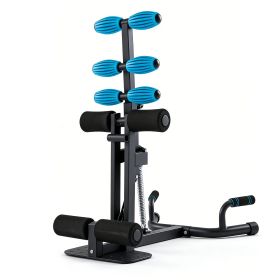 Sissy Squat Machine for Home Gym, All-in-One Deep Squat & Ab Workout Equipment, Adjustable Leg Exercise Machine for Glutes & Quads, 300 Lbs Capacity (Color: Blue)